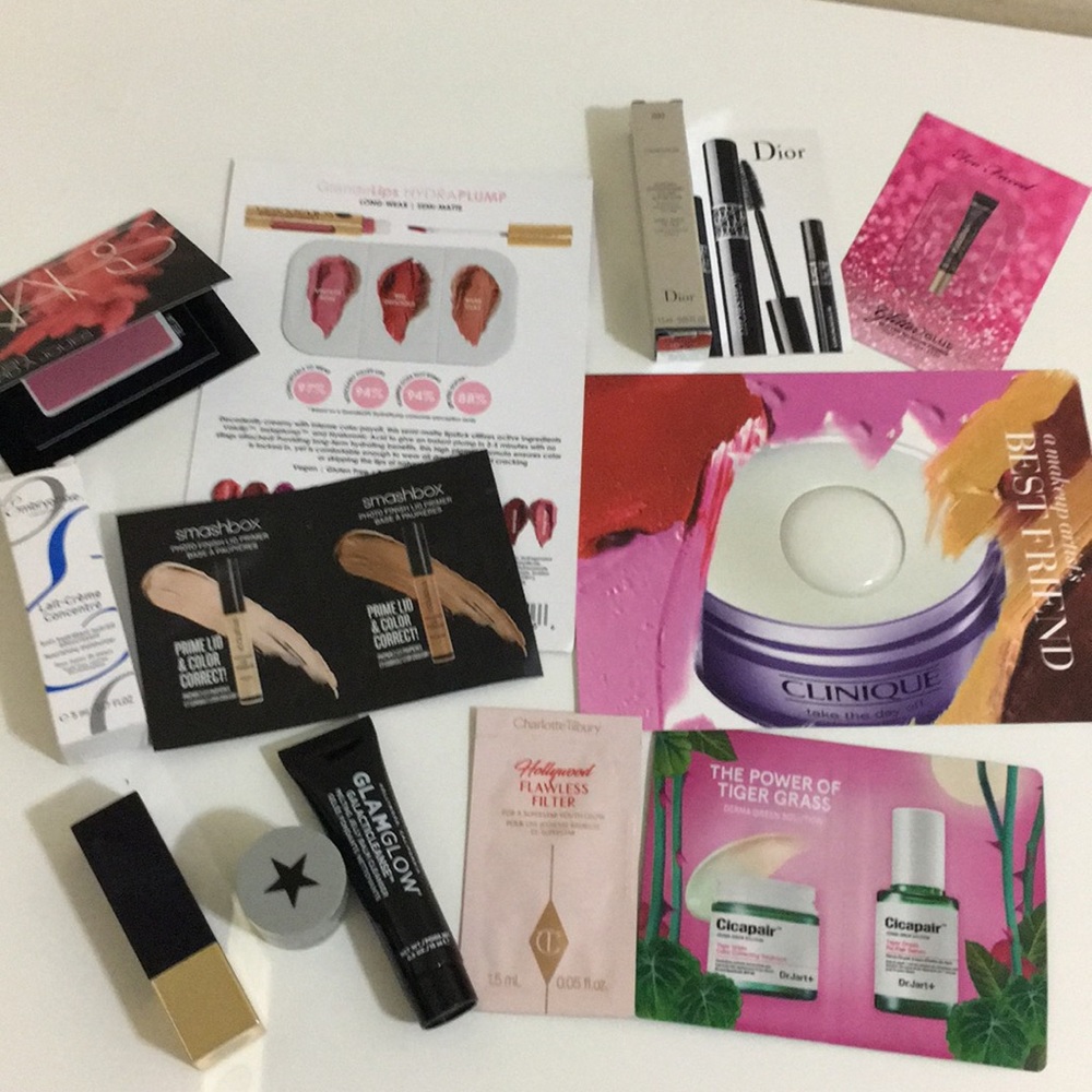 Makeup and skincare samples